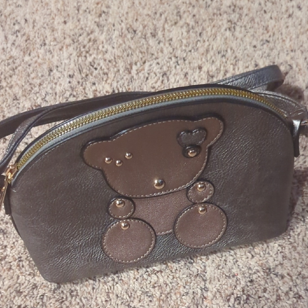 Chic Brown Teddy Bear Crossbody Bag(New Without Tags,)
